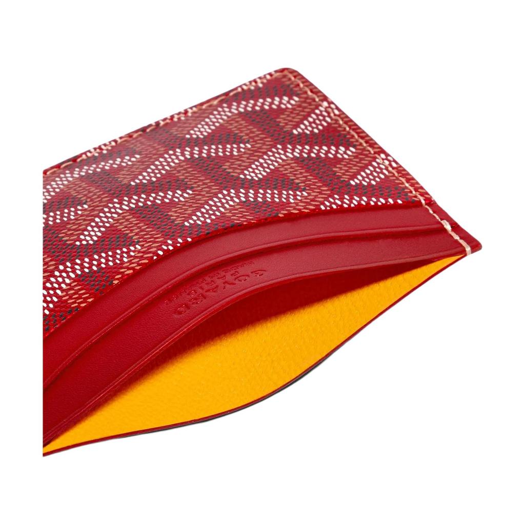 Goyard Porta-Cartões de Lona com Estampa Geométrica Saint-Sulpice e Blocos de Cor em Couro de Bezerro Porta-Cartões Unissex Cor-1 Cor-2 Cor-3 STSULPPMLTY