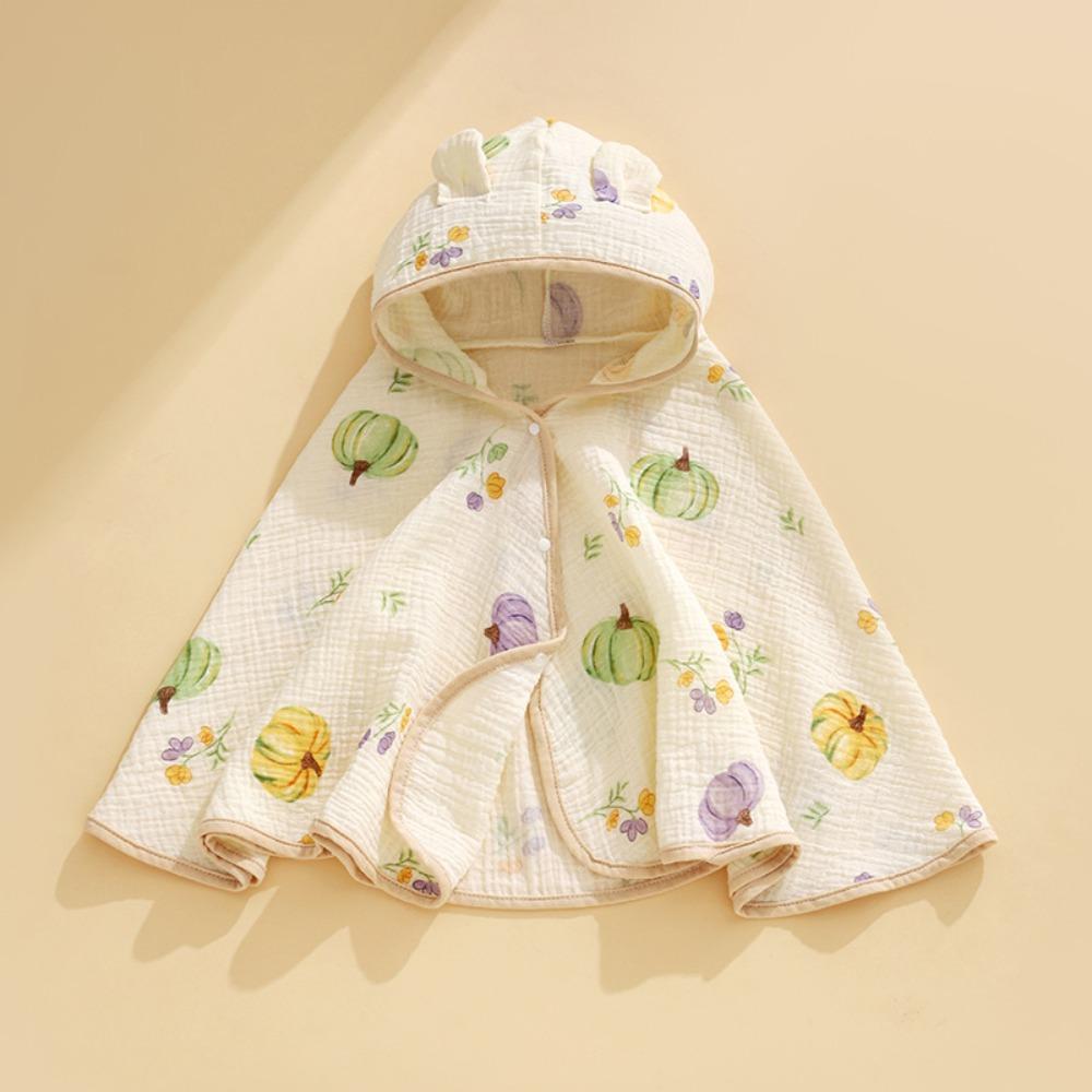 Cotton Children Sunscreen Cloak Ultra-Thin Design Uv Protection Infant Muslin Bath Cape Quick-Dry Cartoon Bath Towel Park
