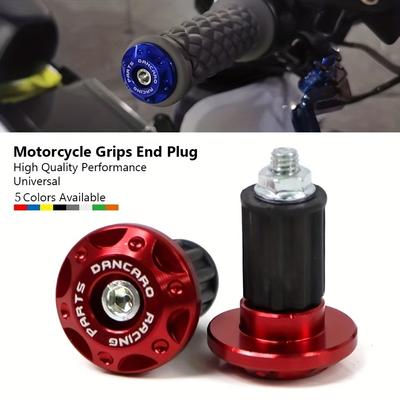 2pcs Universal Motorcycle Bar End Cap CNC Full Alloy for Handle Grip Motor Handlebar End Motorcycle Decoration Handle Plug Grip Stop