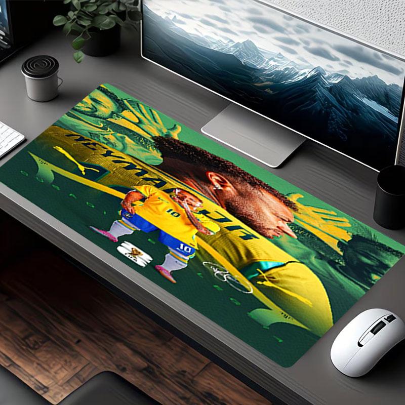 Neymar Jr Druck Mauspads, für Tastaturauflage Laptop PC Matte für Büro Heimgebrauch, Schreibtischdekoration, Perfektes Geburtstagsgeschenk für Gamer