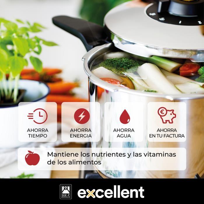 Autocuiseur - bra - excellent - 4 l - acier inoxydable 18/10 - ouverture ciseaux