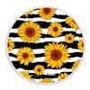 Sunflower Printed Round Beach Towel Home Decorations Furnishing Bedroom Microfiber Travel Camping Yoga Shawl Mat Bath Towel
