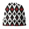 Cool Poker Bonnet Hats Hip Hop Knit Hats For Unisex Women Autumn Winter Warm Gambling Card Game Skullies Beanies Caps