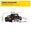 VEVOR 13500 LBS 12V Verricello Elettrico Corda di Traino Sintetica Verricello