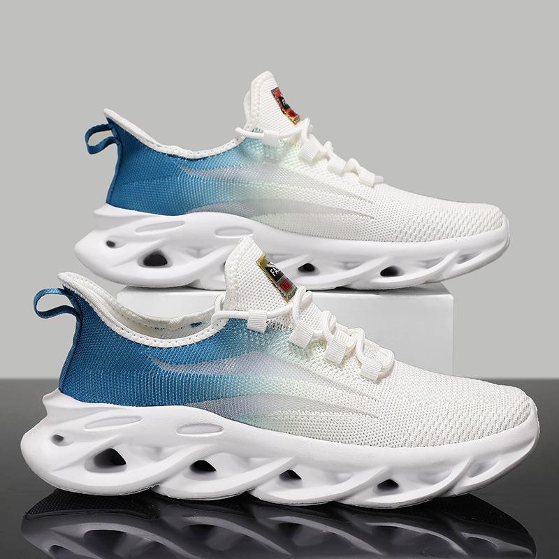 Sneakers men's twist sole large size men's shoes 2024 early autumn mesh breathable soft sole running student sports tide shoes