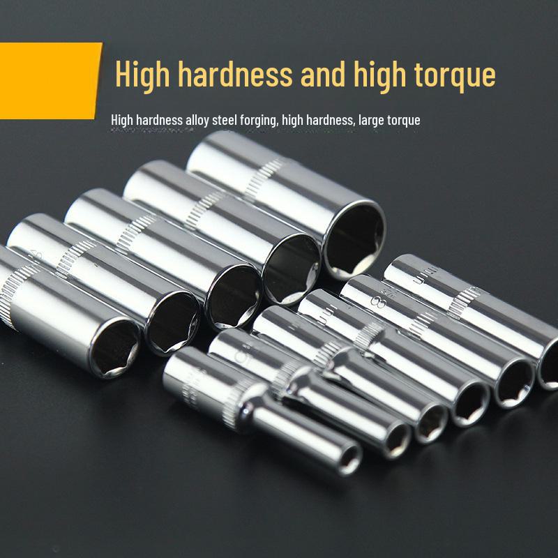 Green Forest 6.3mm Hexagonal Socket/Wrench Sleeve Set with 1/4 Socket Head Ratchet Wrench.
