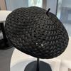 Small Fragrance Style Beret Hat For Women Summer Breathable Knitted Fashion Accessory