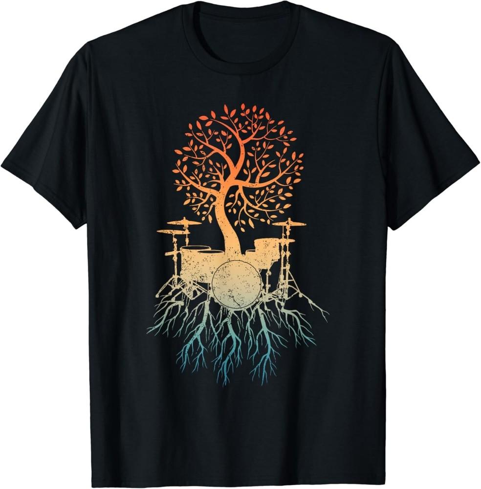 

Cool Drum Set Art For Men Women Drummer Music Drumming Lover Gift Unisex T-Shirt 4XL