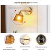 Nordic Amber Glass Wall Lamp - Green Retro Style for Restaurant, Coffee Shop, or Bedside