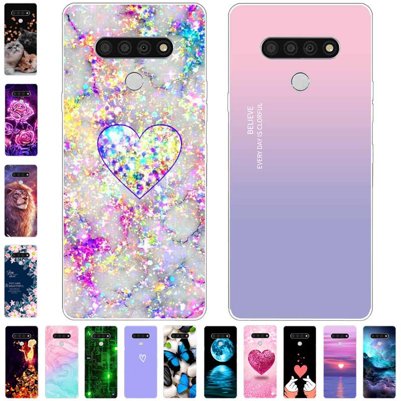 Soft Print Cover For LG K51 K61 V50 V60 Thinq Case Cute Cat Silicone Coque for LG K61 V50 Thinq Cases K 61 Shockproof Shell Bag