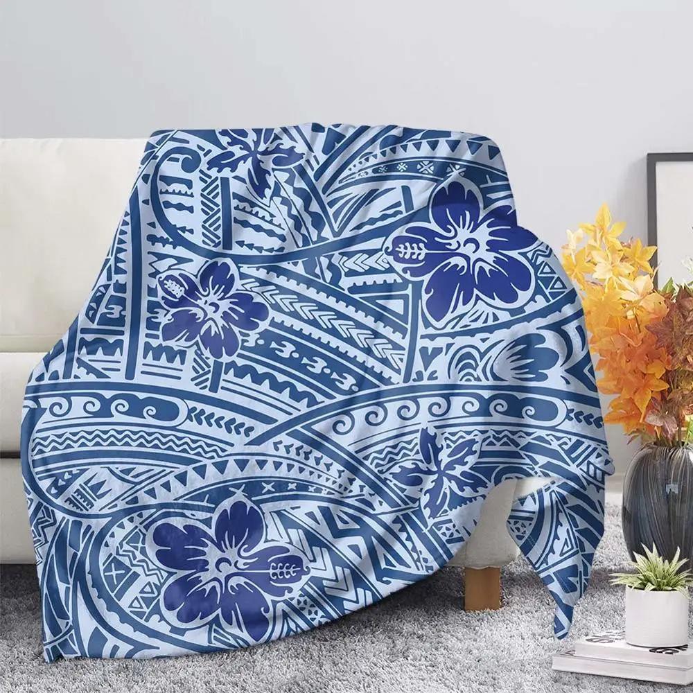 Bohemian flowers digital-printed polyester Bedroom velvet flannel cover blanket Fleece soft sofa cover blankets for beds