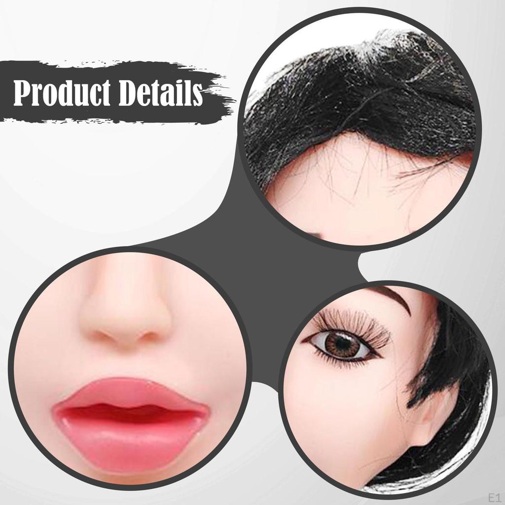 Female Mannequin Head Display Model Random Versatile Use Realistic Hat Rack Holder for Salon