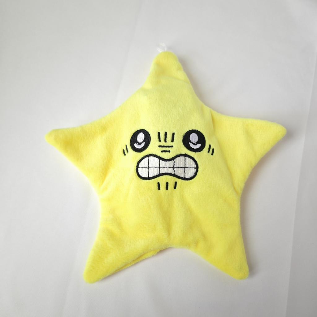 Angry Starfish Plush Toy with Jumping Motion Light and Music Funny Stress Relief Stuffed Animal Backpack Keychain