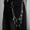 Hip Hop Punk Cross Pendant Waist Chain Fashion Geometric Multi-Layer Metal Chain Men'S And Women'S Pant Chains