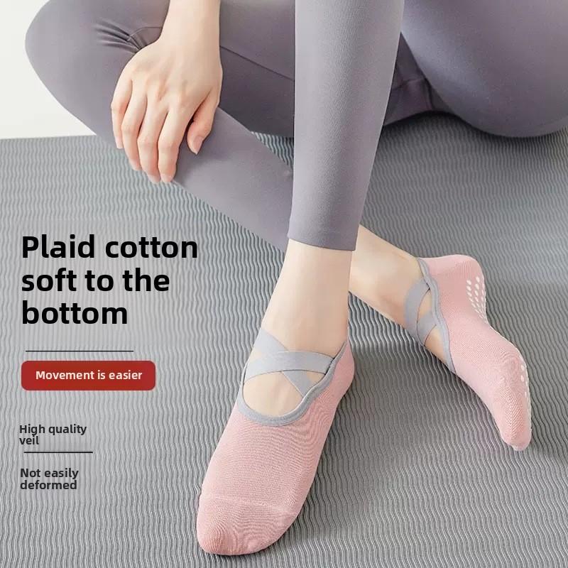 5 Pairs of Female Spring and Autumn Sports Silicone Non Slip Indoor Fitness Pilates Professional Yoga Boat Socks