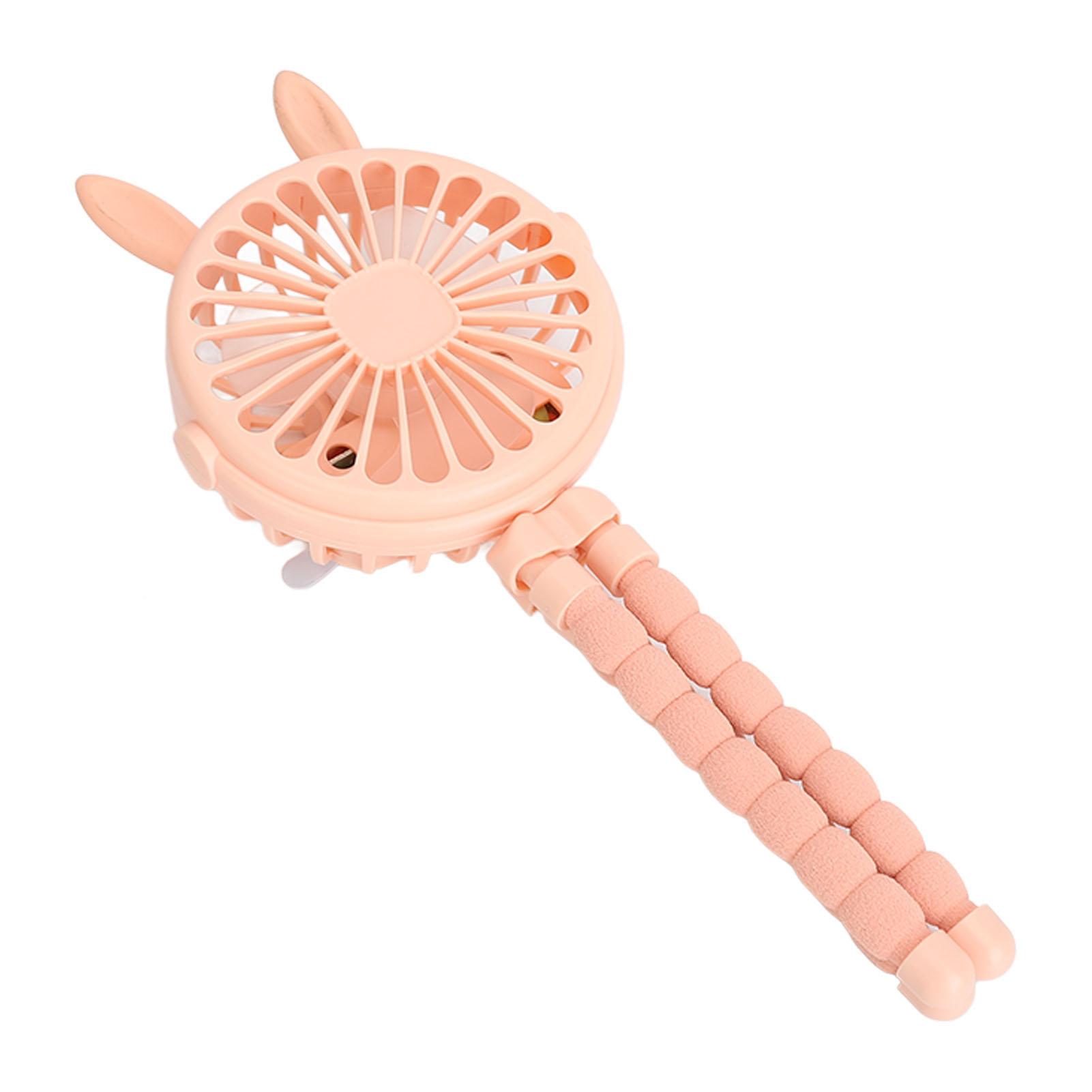 

Вентилятор для коляски с гибким штативом-клипсой, работающий от аккумулятора, с милыми ушками, 3-скоростной регулируемый вентилятор для автомобиля