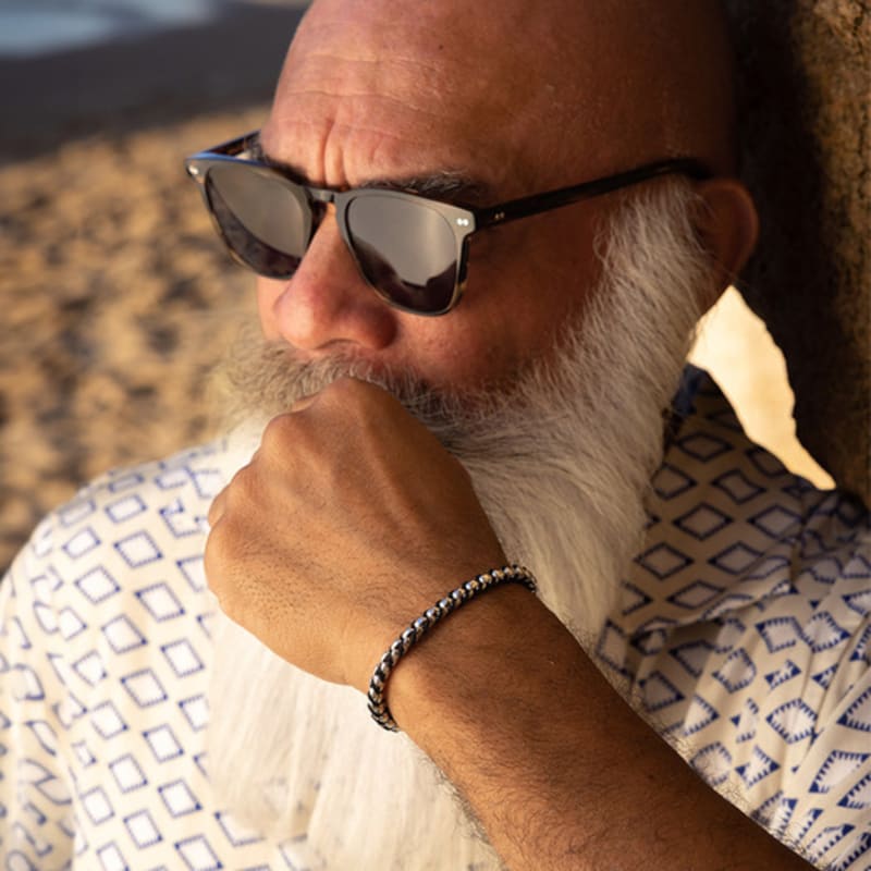 PIG & HEN Catena Venetian Bracelet - Navy X Silver