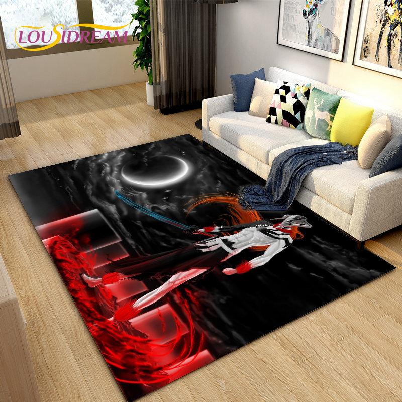 Anime Bleach Japan Cartoon Area Rug Large,Carpet Rug for Living Room Bedroom Sofa Doormat Decoration,kid Play Non-slip Floor Mat