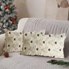 2pcs Christmas Pillow Covers Christmas Tree  Pillow Cases Decorations Soft Plush Faux Wool Pillow Covers Winter Holiday Decor for Sofa Living Room