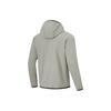 Li Ning Solid Color Zipper Hooded Fleece Sports Jacket Men Jackets Stone-Grey AFDT835-1