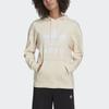 Adidas Originals Solid Color Brand Logo Printed Hooded Sweatshirt Women Sweatshirt Off-White H33586