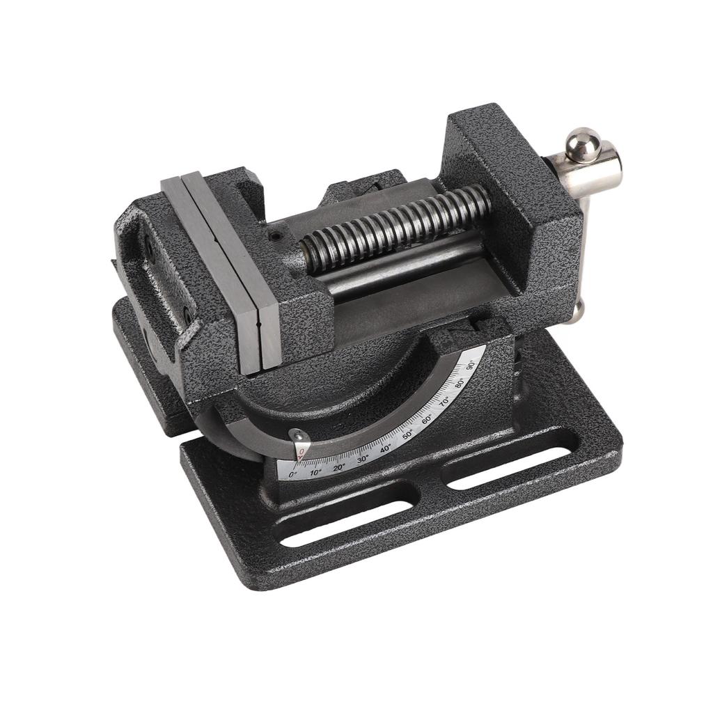 Bohrmaschinenschraubstock Gusseisenkörper Korrosionsbeständige Hardware Zubehör 3-Zoll Neigbarer Bohrmaschinenschraubstock