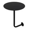 Black Round Coffee Table, Wall Mounted Bar Table, Pub Table Rounded Tabletop Iron For Bars, Home Kitchens, Dining Rooms, Offices