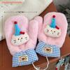 Tengyi 2025 Plush Doll Gloves: Cute, Fleece-Lined, Windproof, Neck-Hanging Mittens for Autumn & Winter Warmth.