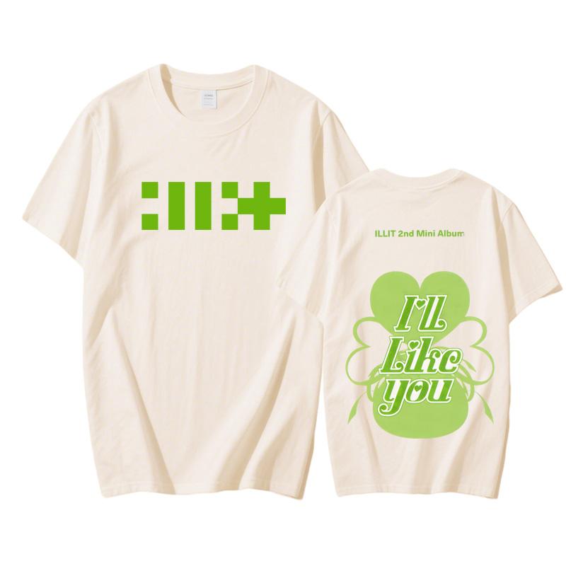 ILLIT Tees Tops 2025 Graphic Printing 100%Cotto Tee-shirt for Summer Cotton Fashion Tshirt Female Hombre Clothes High Quality