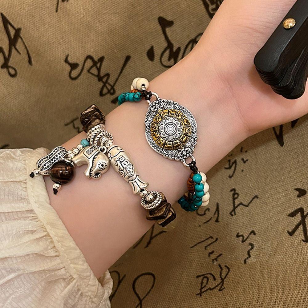 Braided Bohemian Bracelet Nepal Tibetan Style Vintage Beaded Bracelet Tibetan-style Bracelet  Gift