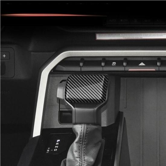 Carbon fiber look Gear Shift Knob Cover Trim 1pcs For Toyota Tundra -2024