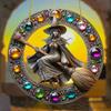 Enchanting Acrylic Magic Gem Witch Cartoon Character Decorative Pendant For Outdoor Use