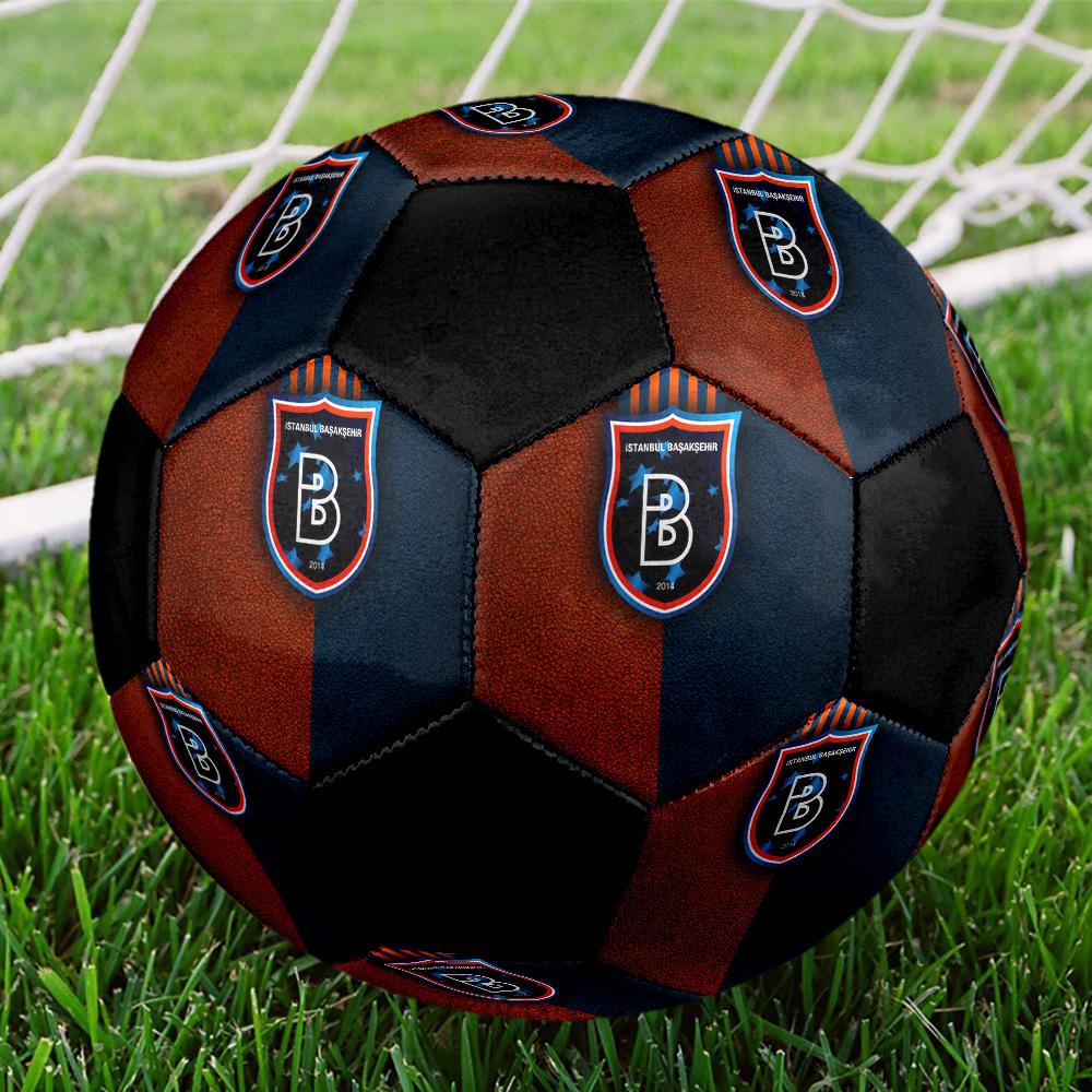 Ballon de Football Başakşehir d'Istanbul Coloré Tous Âges Cousu à la Machine PVC Prêt pour la Compétition Durable Haut Rebond.TAILLE5