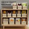 Multifunctional Plastic Desktop Storage Basket with Right Angle Partition