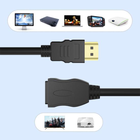 DOONJIEY 0.3/0.5/1/1.5m Gold Plated HDMI-compatible Male to Female Extension Cable Extender