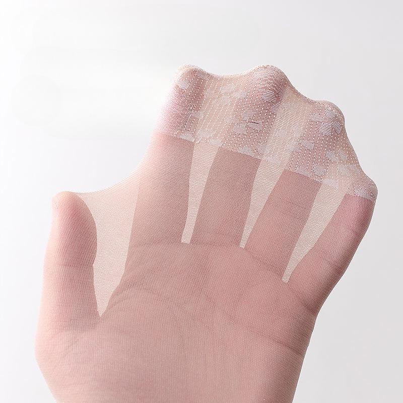 5 Pairs of Lace Women's Lace Loose Neckline Maternity Socks, Ultra-thin Breathable and Anti-slip Cotton Sole Anti-hooking Short Silk Socks