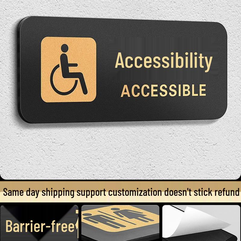 Men's & Women's Restroom Directional Signs for Public Toilets – Left & Right Arrows for Hotels & Offices