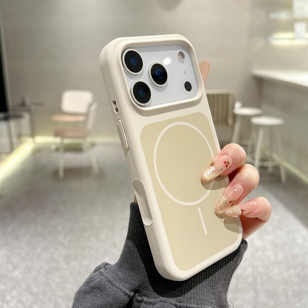 Luxury Hit Color Liquid Silicone Soft Phone Case For iPhone 17 Air 16 15 14 13 Pro Max Plus For MagSafe Charge Magnetic Cover