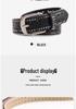 Women's Y2K Perforated Leather Belt with Double Row Rivets – Punk Niche Design for Versatile Jeans