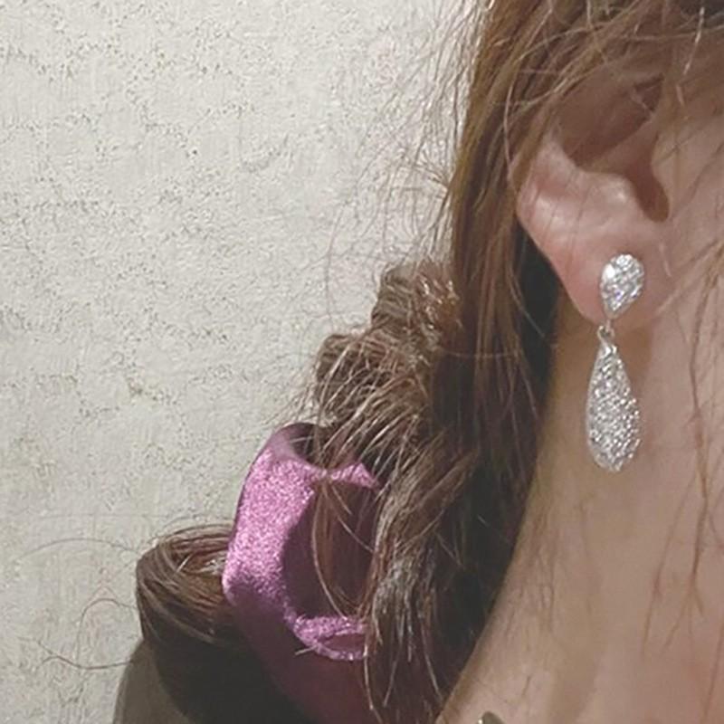 

Корейские серьги в форме груши, европейская и американская роскошь, дворцовый стиль, новый продукт, модные серьги в форме капли воды