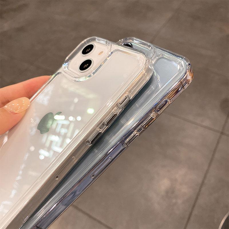 Luxury Transparent Shockproof Armor Case For iPhone 16 15 14 13 12 11 Pro X XR XS Max 7 8 Plus Clear Bumper Hard Acrylic Cover