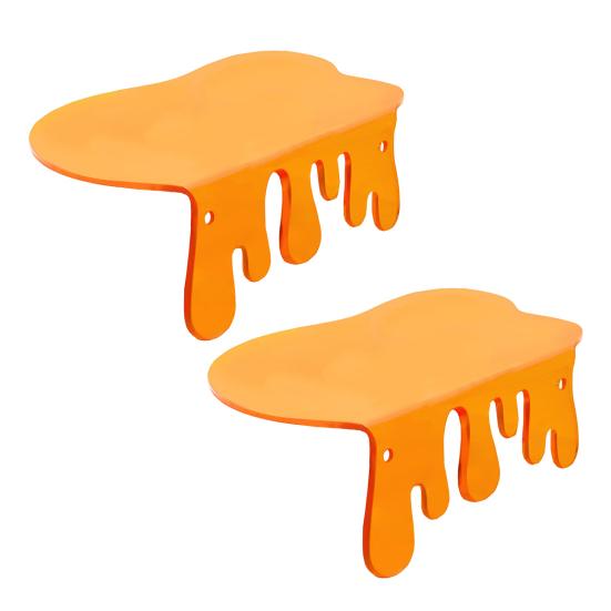 2Pcs Wall Mount Storage Shelf Strong Load-bearing Simple Installation Wall Floating Shelf Organizer Display Rack