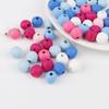14mm Large Hole Wooden Beads, Round, Threaded, Loose, Handmade DIY Jewelry Accessories