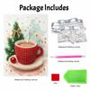 Frameless Pearl Painting Kit Christmas Hot Drink Aesthetic Wall Art DIY Sparkling Bead Canvas Room Decor Creative Craft