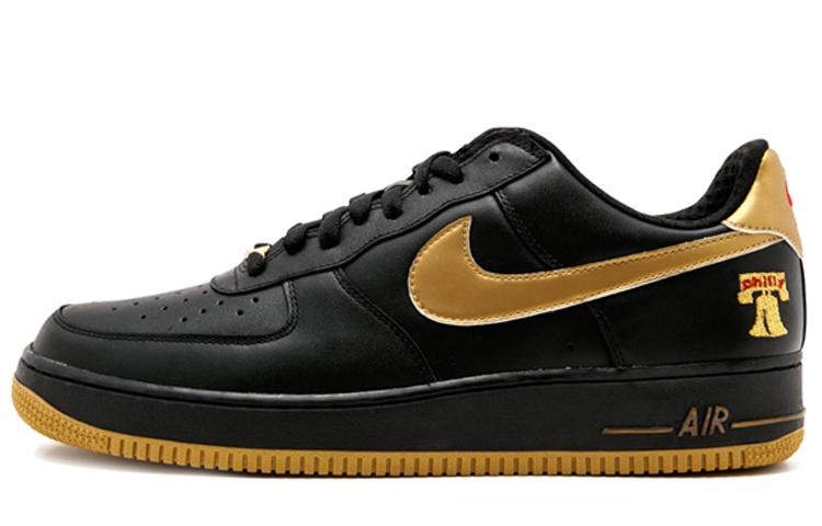 

Nike Air Force 1 Premium Black Metallic Gold 309096-071 44.5