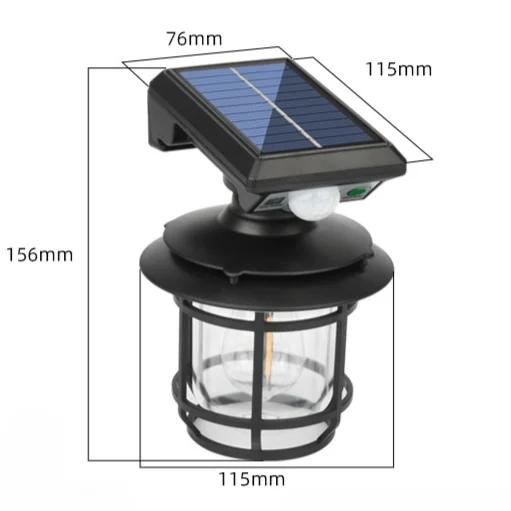 

Ретро 5.5V поликристаллический кремниевый солнечный индукционный светильник для наружного двора, сада, уличного освещения, дорожного освещения, гаражного освещения IPX4