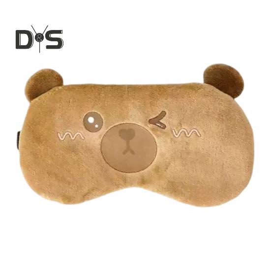 

Капибара светонепроницаемый чехол для глаз с эластичной лентой плюшевый мультяшный зверь компресс на глаза для мужчин и женщин путешествия сон затемняющий чехол для глаз A