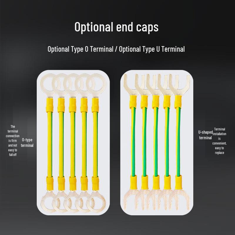 Yellow-Green Bicolor Grounding Jumper Cable
