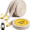 3 Roll Braided Cotton Flat Oil Lamp Cotton Wicks 6.56ft Kerosene Lamp Wick with Stitches Braided For Oil Lamps Candle