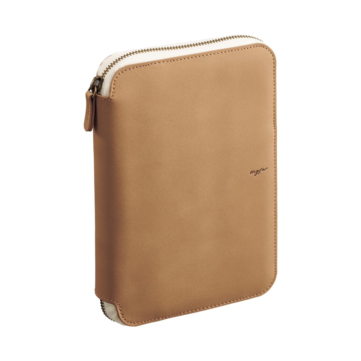 

Мини-альбом LIHIT LAB myfa Oshikatsu на кольцах с круглой молнией, 6 отверстий, коричневый, N3391-9